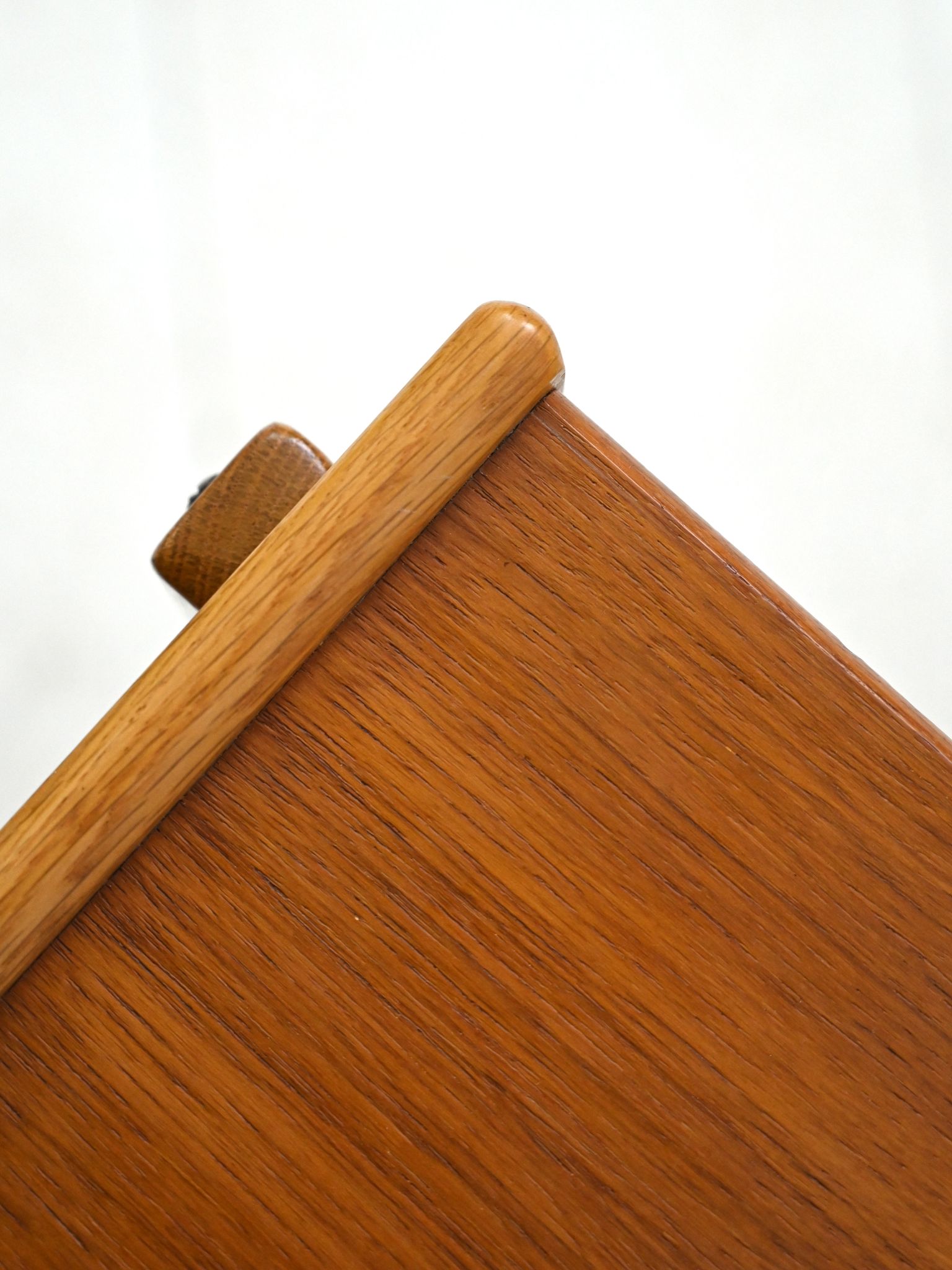 Vintage nightstands signed AB Carlstrom with drawer and magazine rack