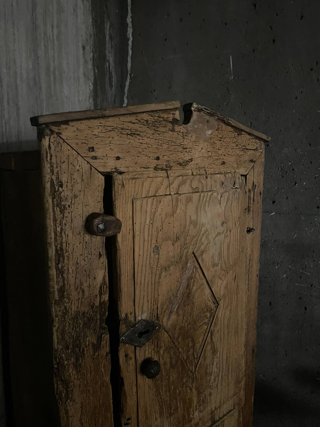 18th century rustic cabinet, Spanish folk art
