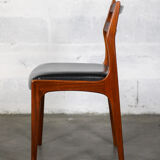 Pair of Scandinavian chairs, teak & imitation leather