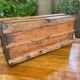 Antique French Wood Iron and Hide Handmade Wood Chest or Trunk