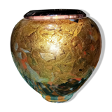 Vase en verre Jean Claude Novaro avec incrustations d’or