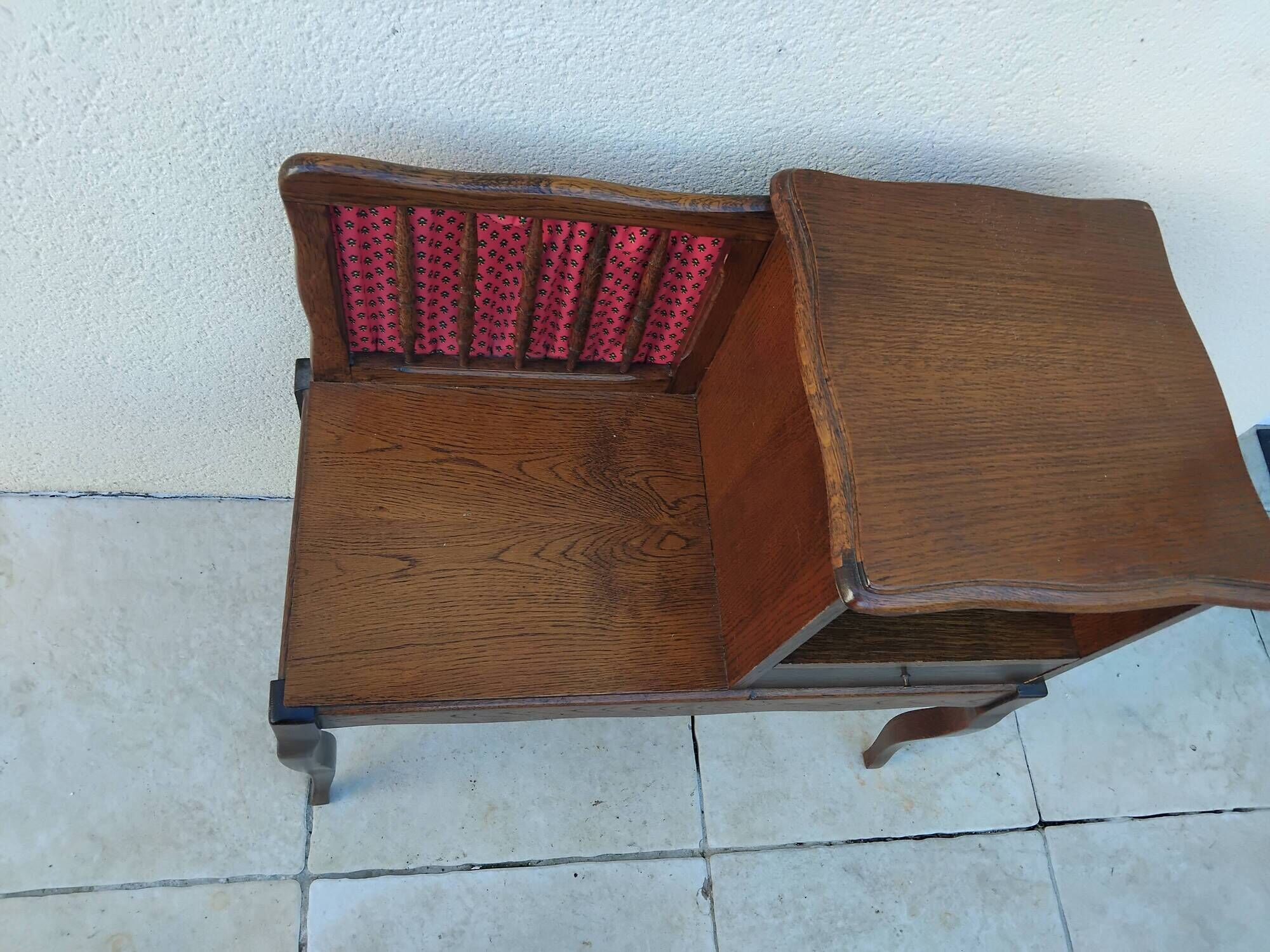 Ancien meuble de téléphone vintage année 80 avec assise