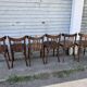 (Lot) 6 wooden bistro chairs