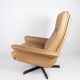 Armchair and stool in 1960s Danish leather and rosewood