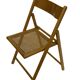 Chaise pliante vintage en bois avec assise en rotin design minimaliste des années 80