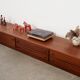 Low mahogany furniture, Danish design, 1970s, made in Denmark.