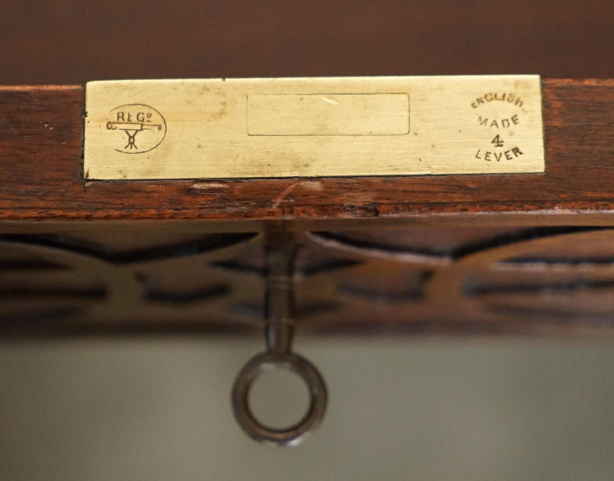 Thomas Chippendale Revival desk with a leather top