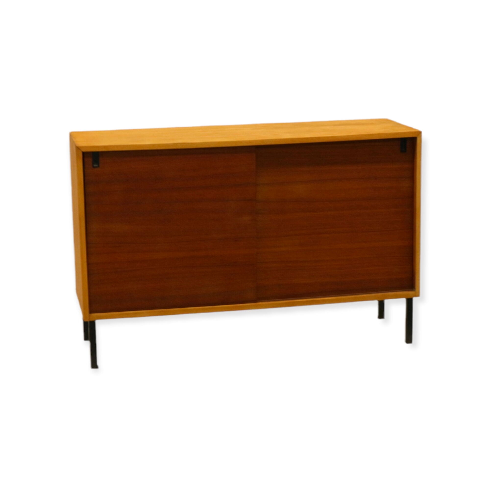 Vintage sideboard with sliding doors made in the 60s