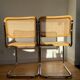 Paire de chaises cannées italiennes design Breuer