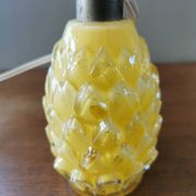 Lampe ananas vintage en verre peint