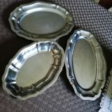 3 plats de service ovales en inox
