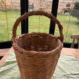 Old braid wicker basket