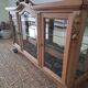 Vintage display cabinet in light wood