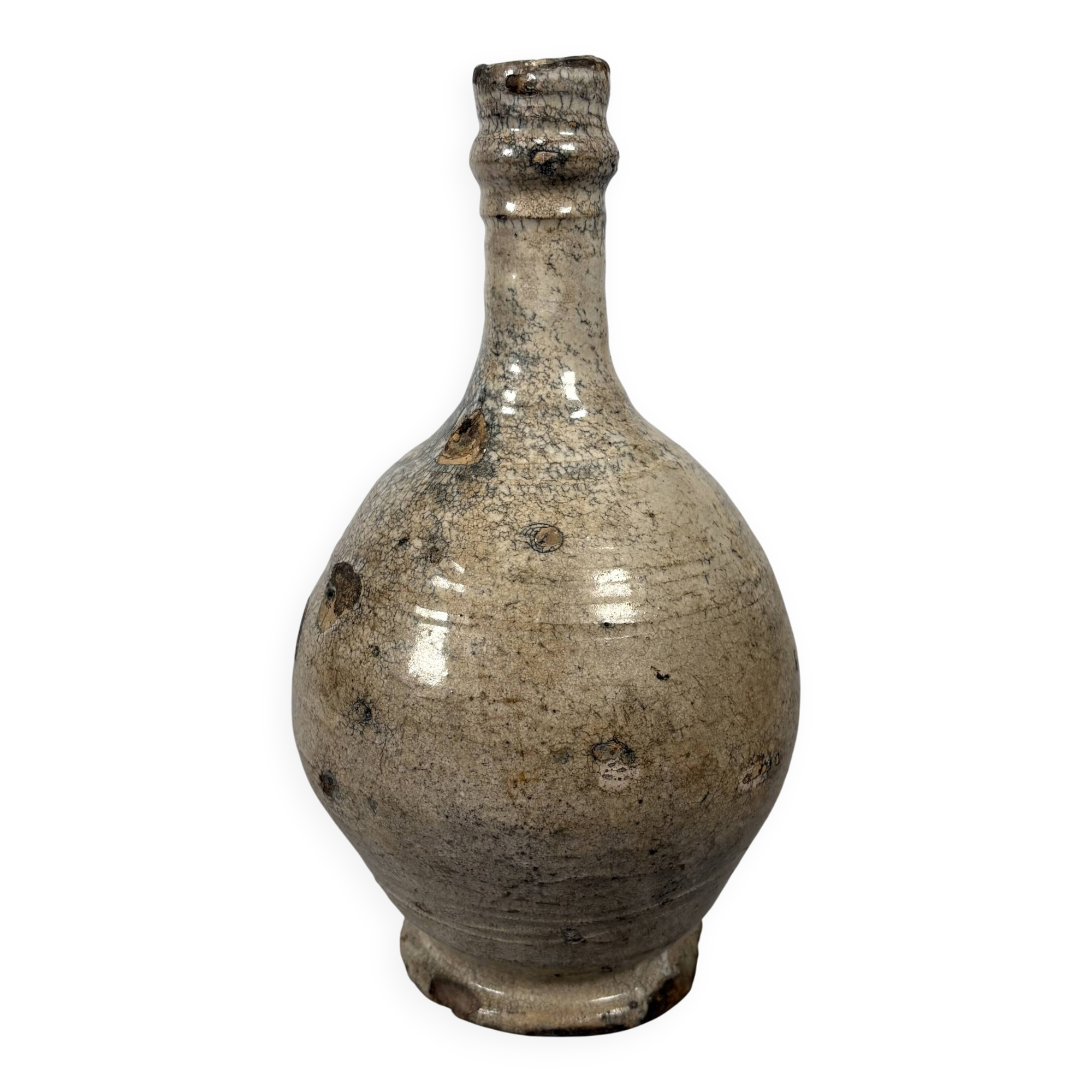 Vase bouteille en grès craquelé Dynastie Song (960 - 1279) Chine