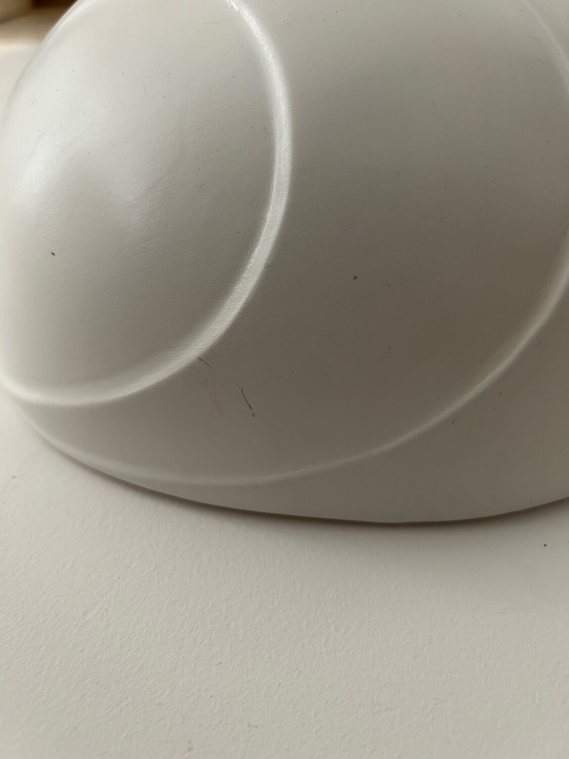 Pair of vintage plaster wall lamp, off-white, France 1970