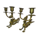 Pair of candlesticks with old chimera dragons hands