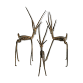Figurines antilope en bronze vintage