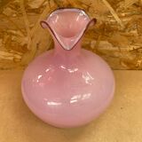 Ancien Vase Soliflore Opaline Rose Vintage