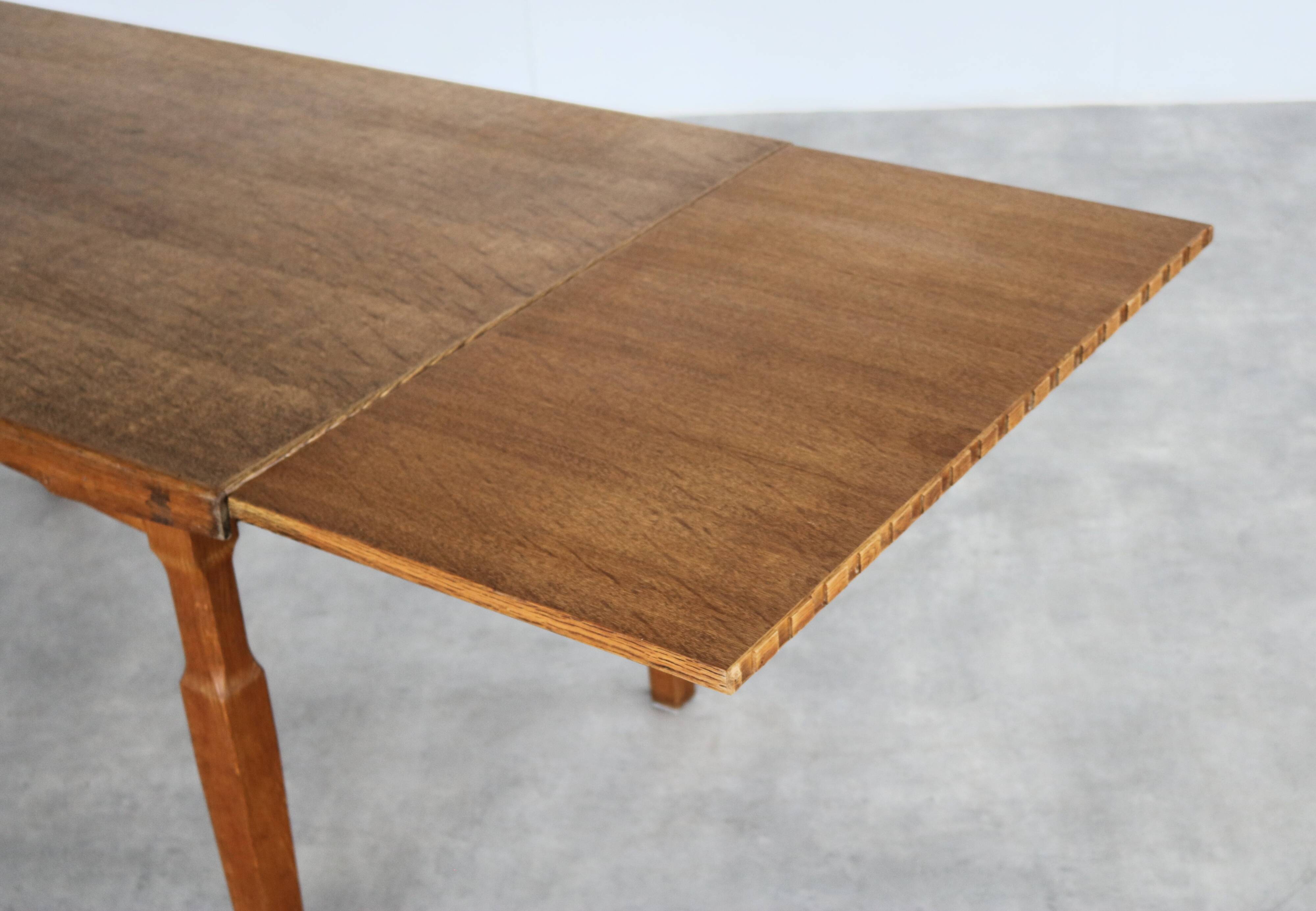 brutalist dining table | vintage table | oak | Kjaernulf