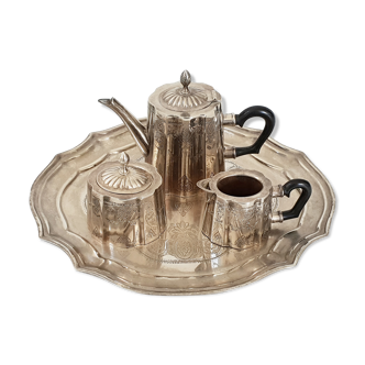 Art Deco silver metal coffee service