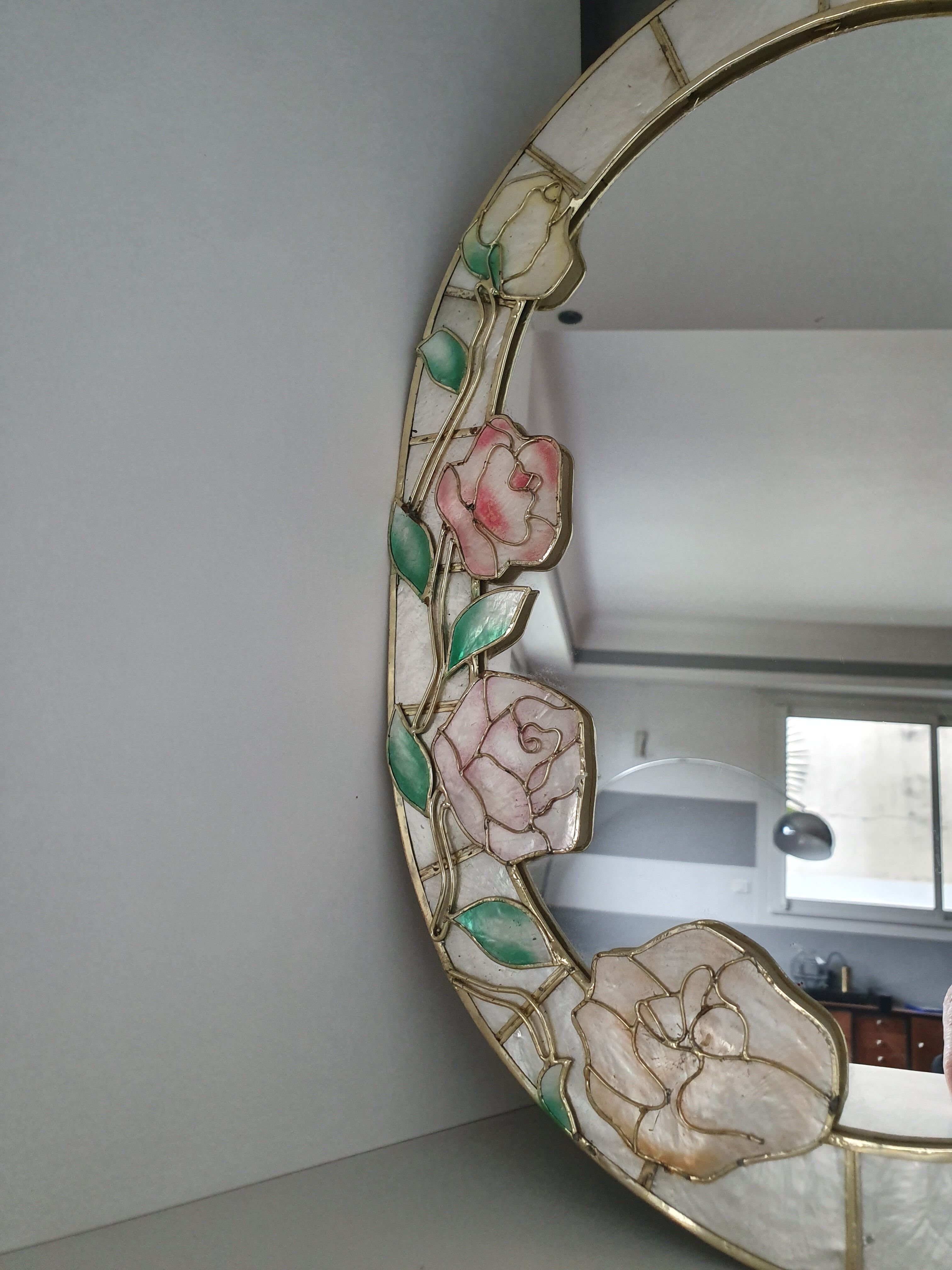 Mother-of-pearl mirror