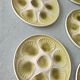 Lot of 8 vintage oyster plates moulin des loups - sage green - fran