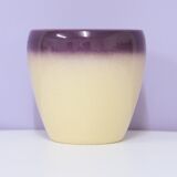 vintage cream & purple flowerpot