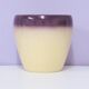 pot de fleurs vintage crème et violet