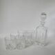 set consisting of a whiskey decanter and 6 crystal glasses 1970