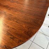 Table ronde extensible Palissandre Danemark vintage 1970