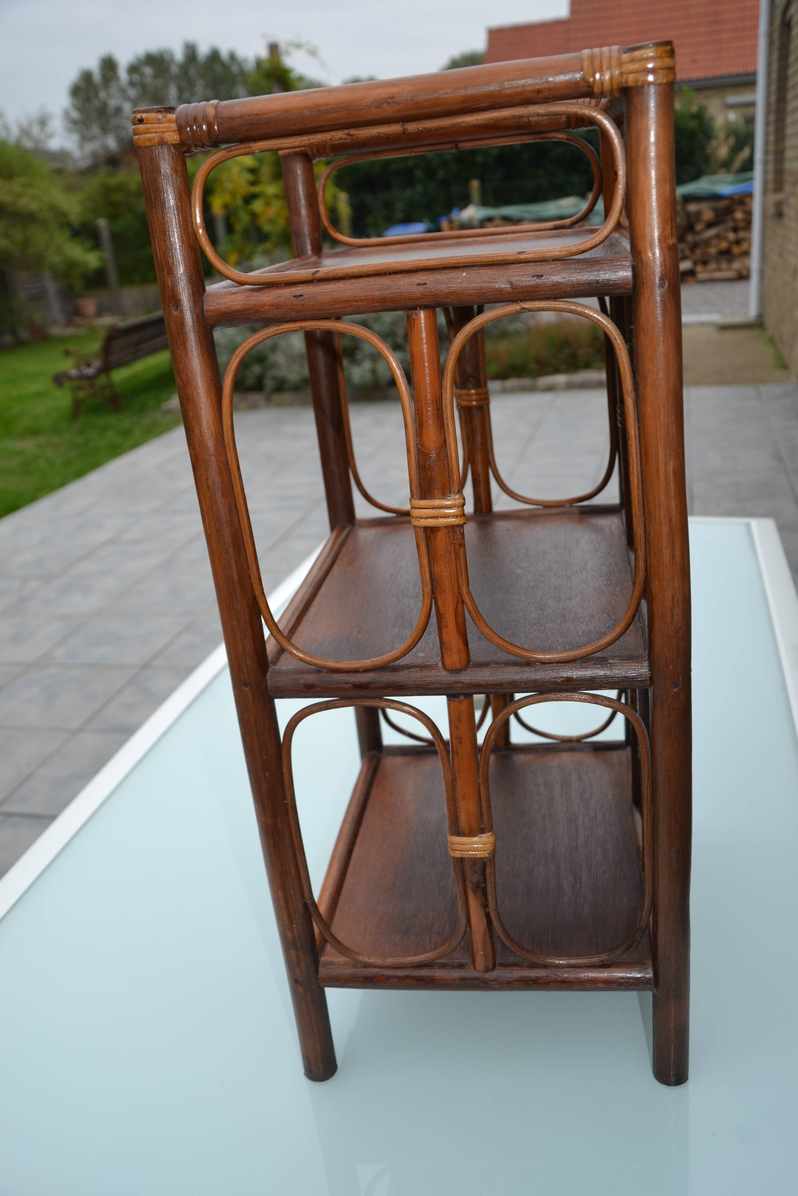 Small rattan bedside table/cabinet