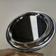 Miroir rond vintage en plastique chromé, 1970