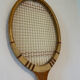 Vintage blond wood tennis racket