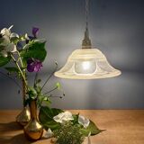 Vintage glass flower pattern lampshade pendant light