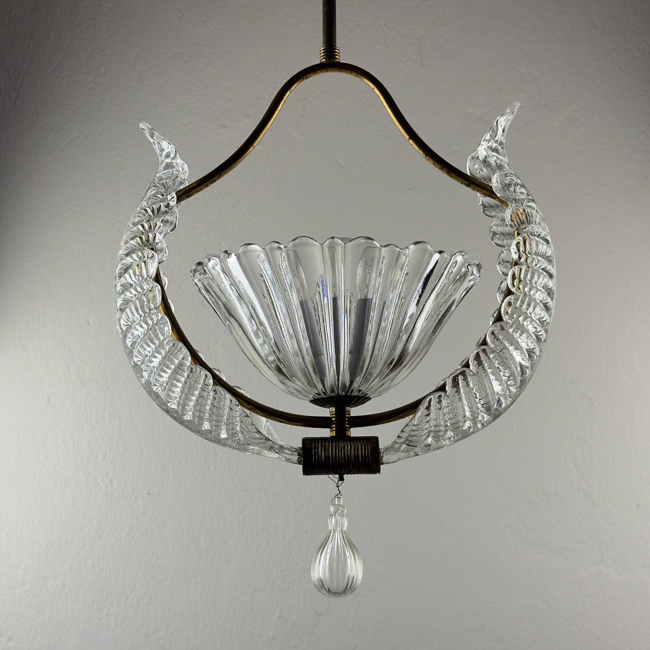 1930s Vintage Murano chandelier by Barovier & Toso, Italy