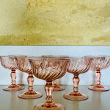 6 Rosaline Luminarc champagne coupes