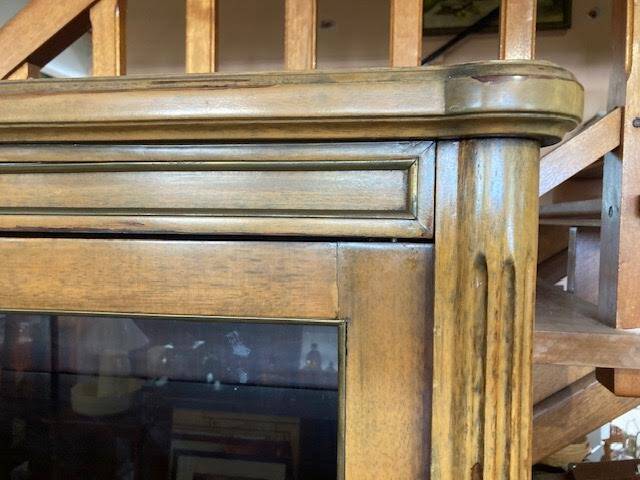 2-door cherry wood bookcase