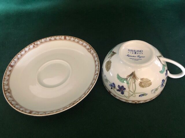 2-cup set, Limoges Porcelain, Havilland