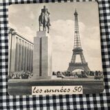 Set of 4 “The 50s” coasters. Reproduction on cork