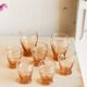 Lots de 7 verres roses vintage