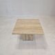 Italian coffee table in travertine, 1980s