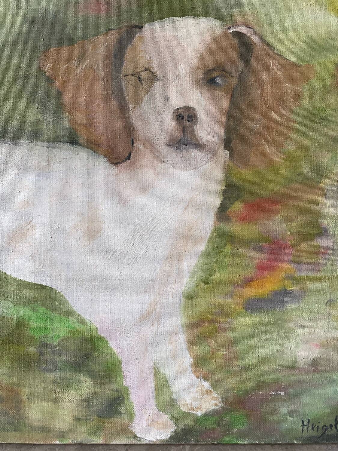 Dog painting by Heigel