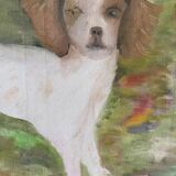 Peinture de chien signé Heigel