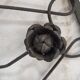 Coat rack in wrought iron art deco patère with decoration of black rose coat rack coat rack