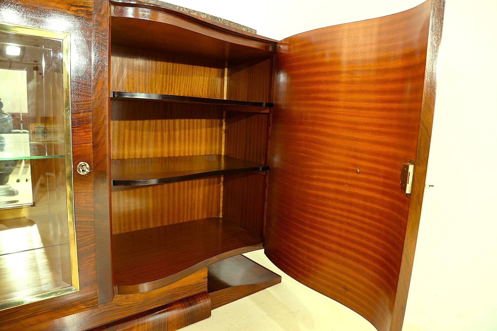 Original Art Deco sideboard, bar, display cabinet, France.