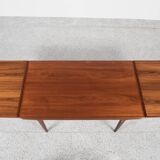 Midcentury rectangular extendable dining table in teak by Johannes Andersen for Uldum 1960s