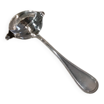Louche gras maigre métal argenté orfèvre Christofle modèle perles