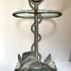 Enameled cast iron umbrella stand from the early 20th century