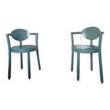Set of Baumann beech wood chairs