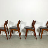 Teak dining chairs by Erik Buch Denmark 1960s